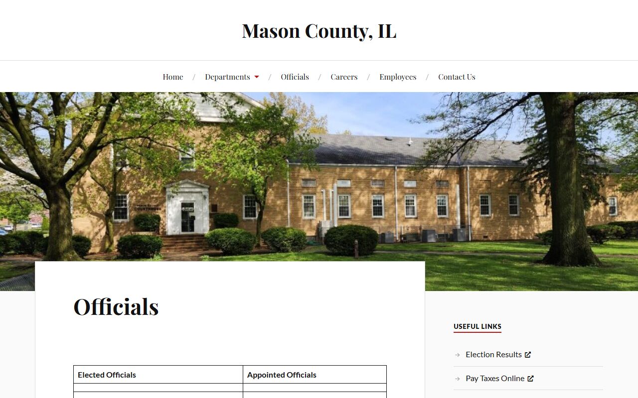 Mason County officials page naming the sheriff over the jail inmate population